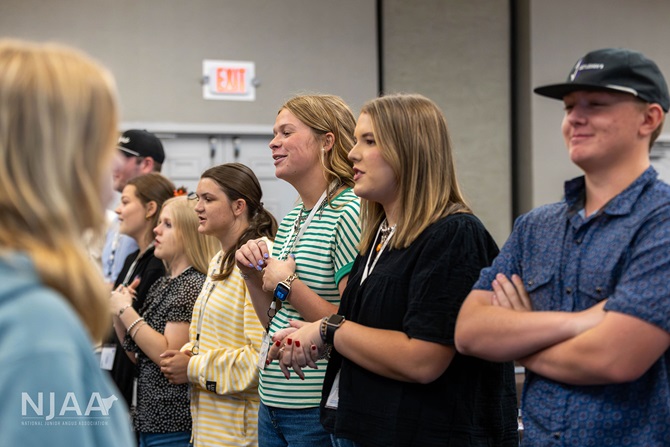 Participants taking part in a workshop discussion activity.