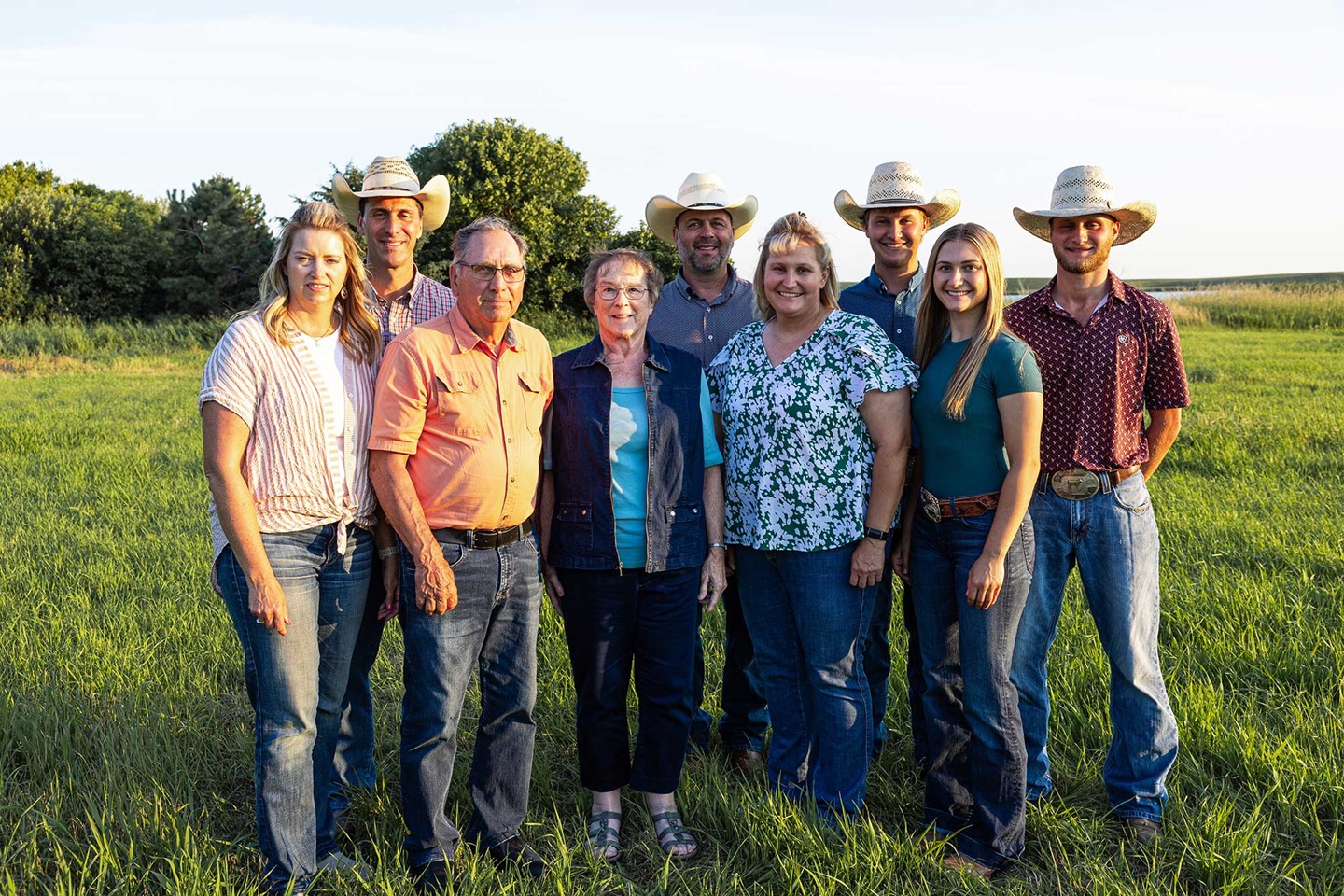 Wendel Livestock   Mary (from left), Shane, Dennis,  Marsha, Mike, Shari, Ryder, Rose and Reed Wendel