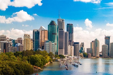 Arial shot of Brisbane, Australia