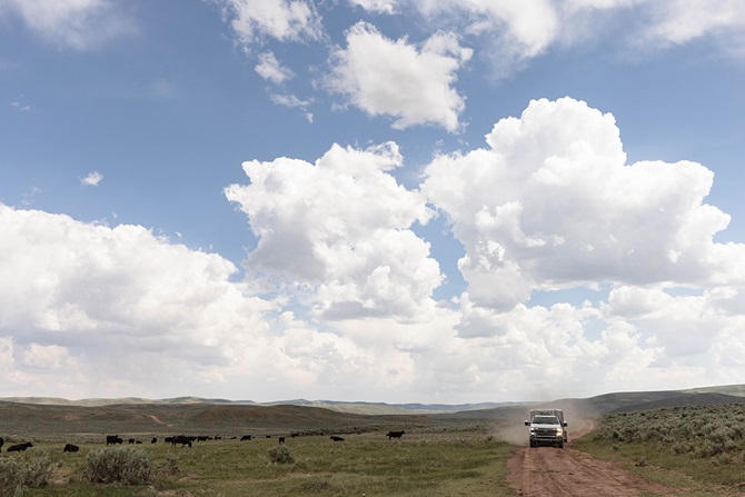 truck coming down the road