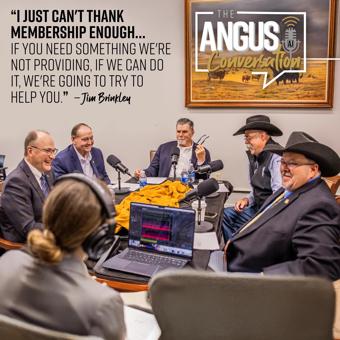 A graphic image of board members sitting around a table in front of microphones.