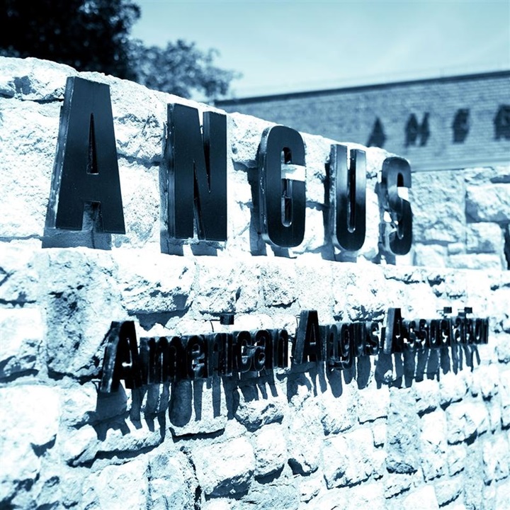 A limestone sign at the American Angus Association.