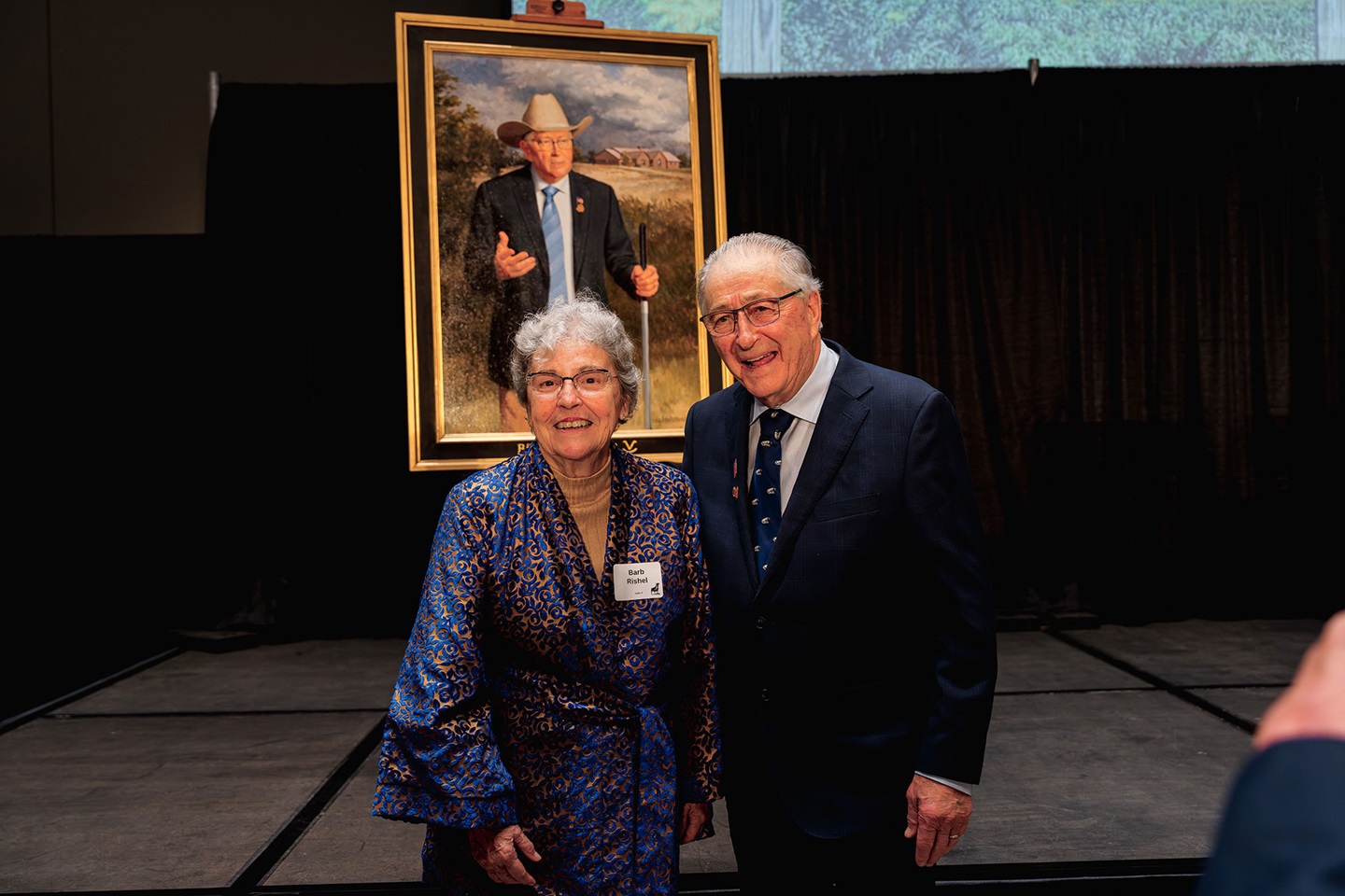 William H. “Bill” Rishel of North Platte, Nebraska, is honored as the 380th inductee into the historic Saddle and Sirloin Portrait Gallery during the North American International Livestock Exposition (NAILE) in Louisville, Kentucky.  Photo Credit: Megan Hunt Photography 