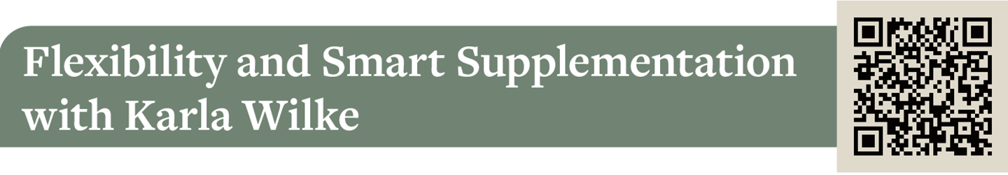 Flexibility and Smart Supplementation with Karla Wilke