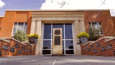 Front of American Angus Association office.