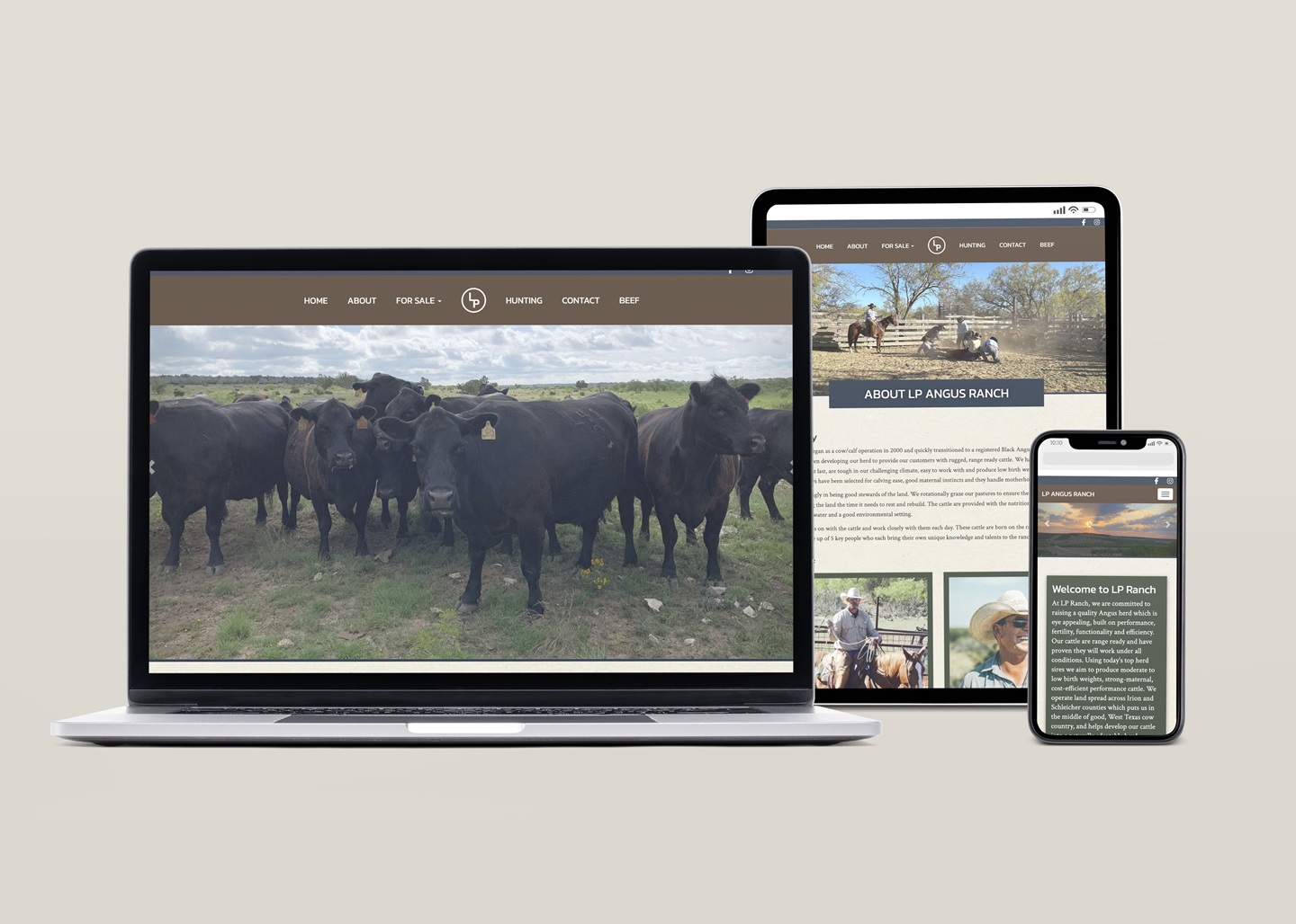 LP Angus Ranch Website Mockup
