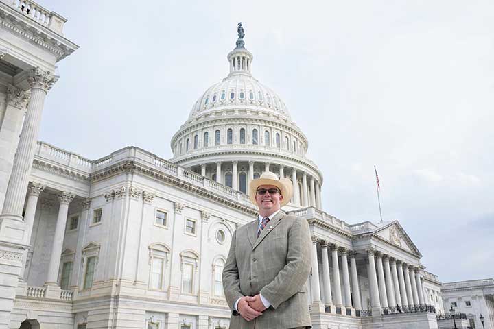 Jeremy Leister of Fairmont, Okla., represented the Angus breed at the 2024 Young Cattlemen’s Conference May 30-June 6. 