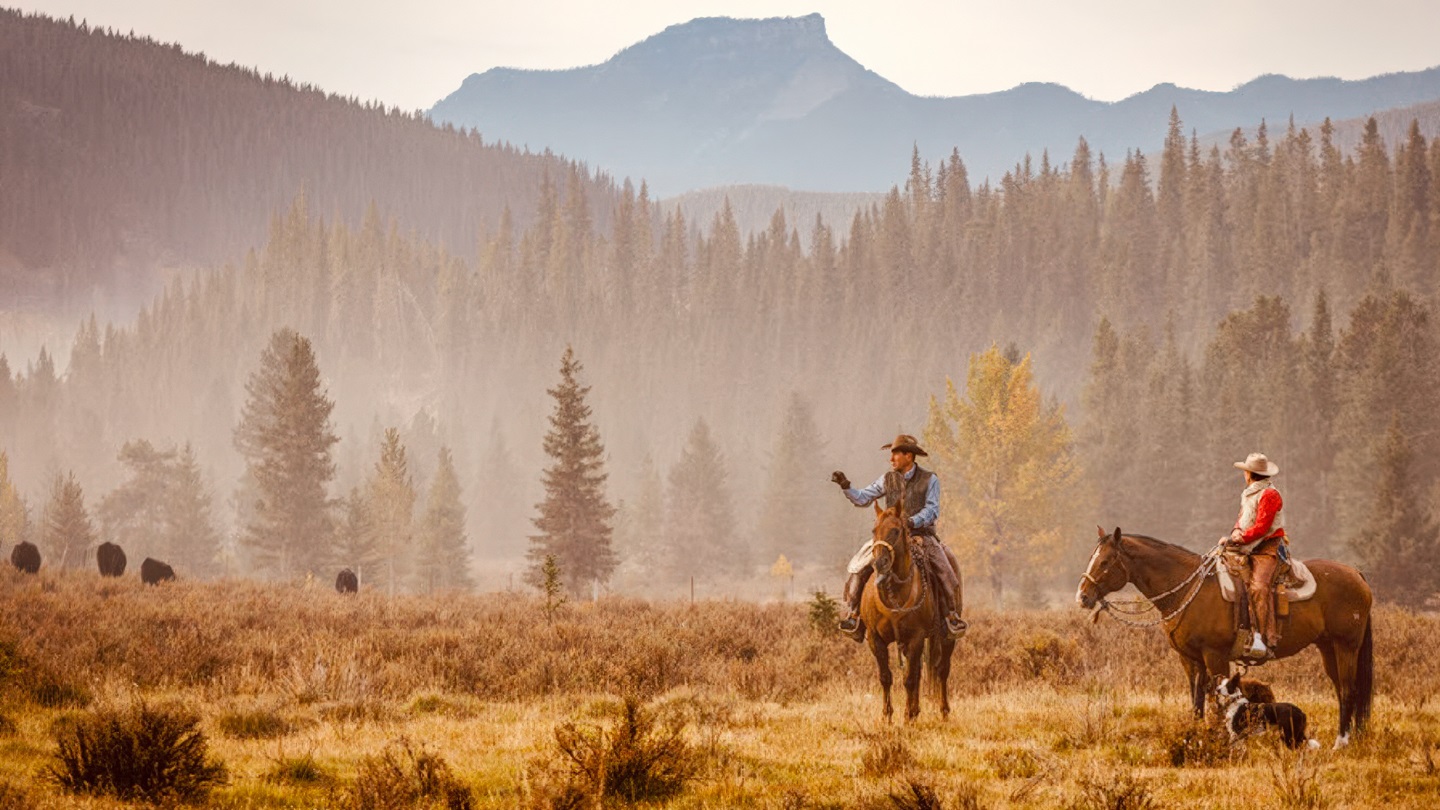 horsemen in mountains