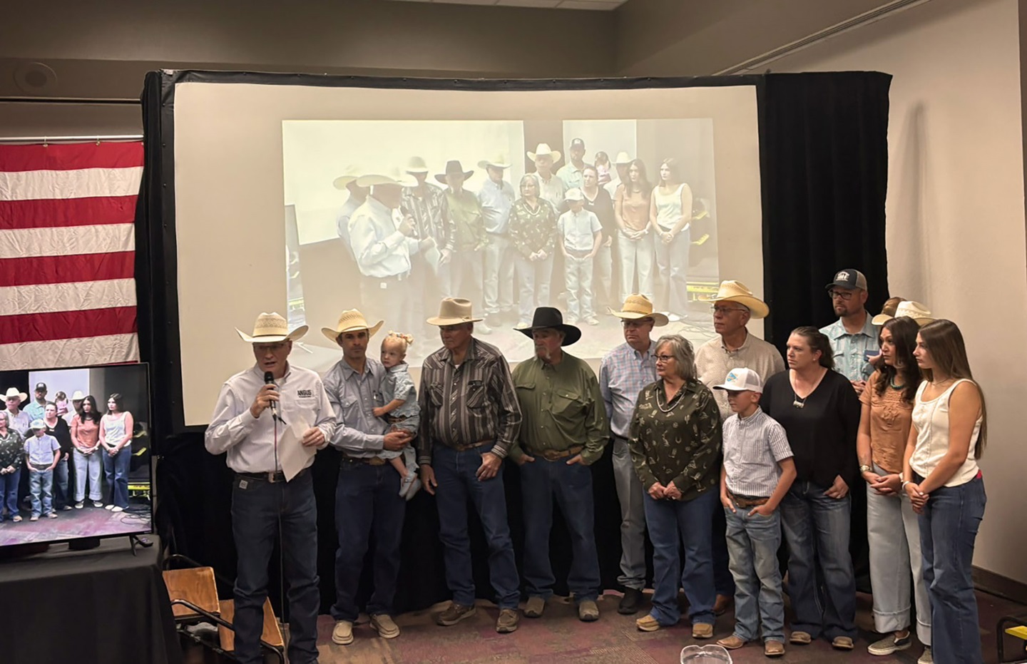 AngusLink® consignors recognized for Beef Score and Maternal Score awards joined Mark McCully, chief executive officer of the American Angus Association®, during Superior Sunrise on July 29 in Winnemucca, NV. 
