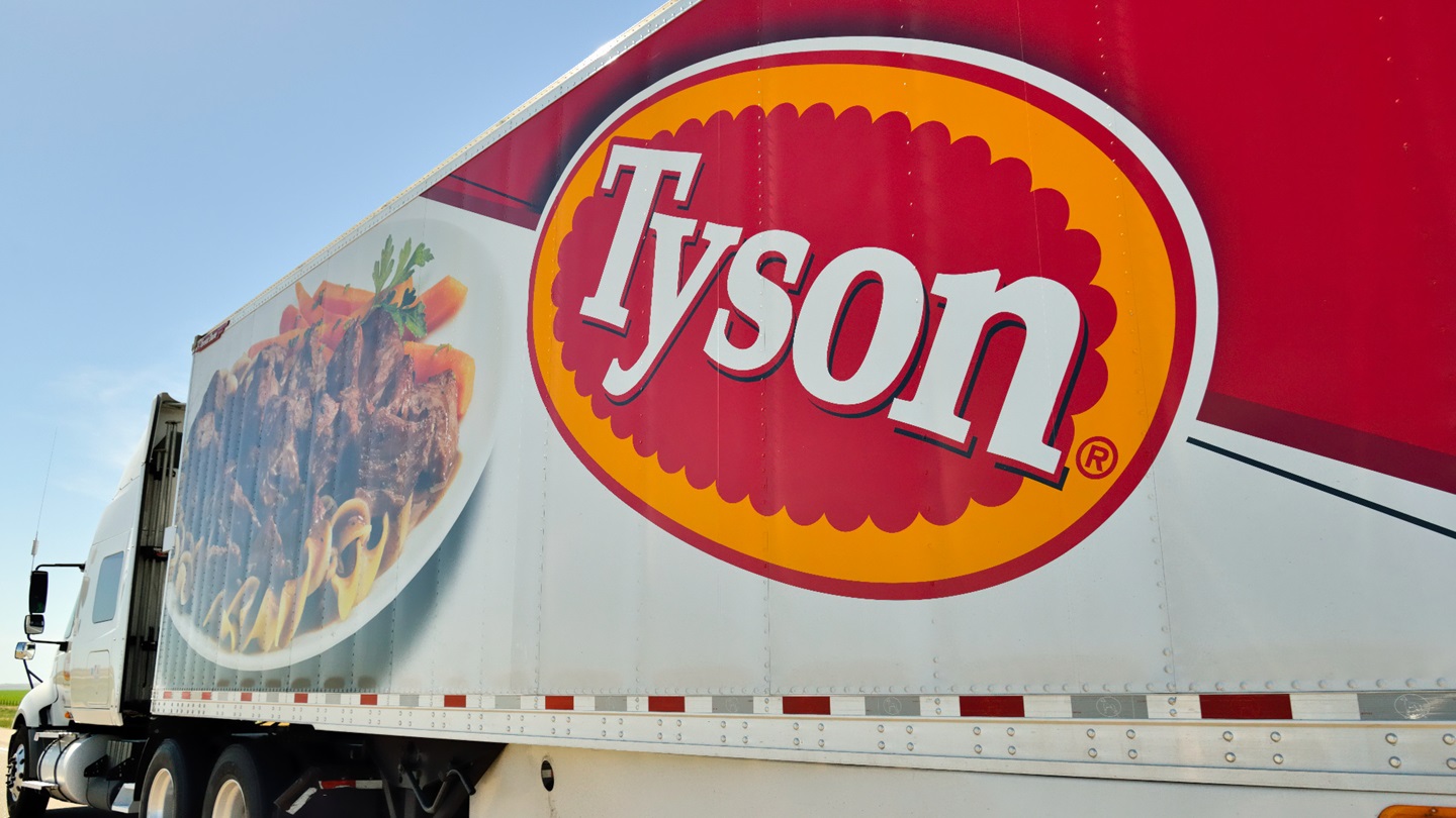 Semi with Tyson logo