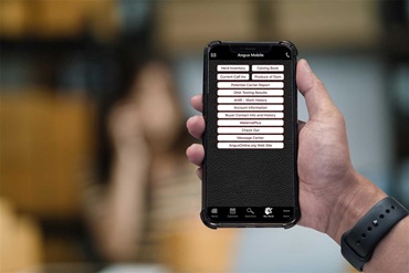 Iphone showing Angus app.