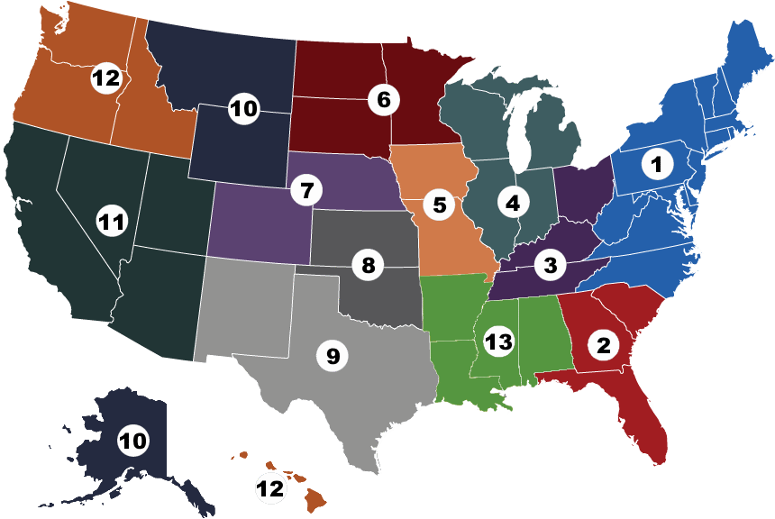 American Angus Association regional manager area map