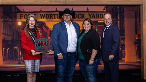 Cody Quam was awarded Young Breeder of the Year by the American Angus Association.