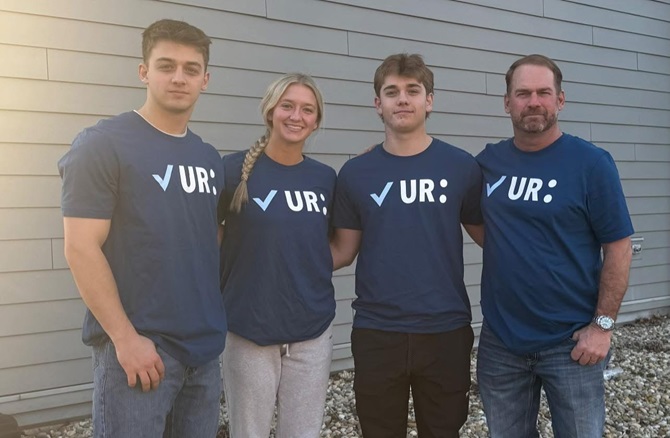 The Dameron Family -  from left Jack, Anne, Max and Jeff Dameron.