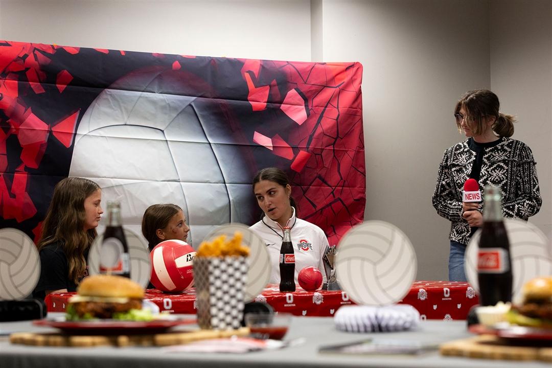 Members of the Ohio Intermediate team perform a skit during the judging of the All-American Certified Angus Beef® Cook-Off held in Tulsa, Okla. (Left to right: Lilly Gahler, Carrie Gahler, Maggie Davis and Aubrey Bapst. 