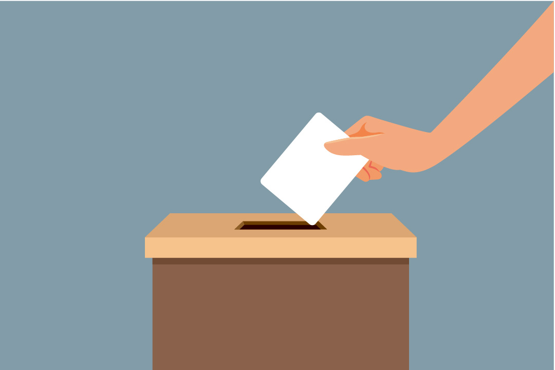 Delegate voting open illustration