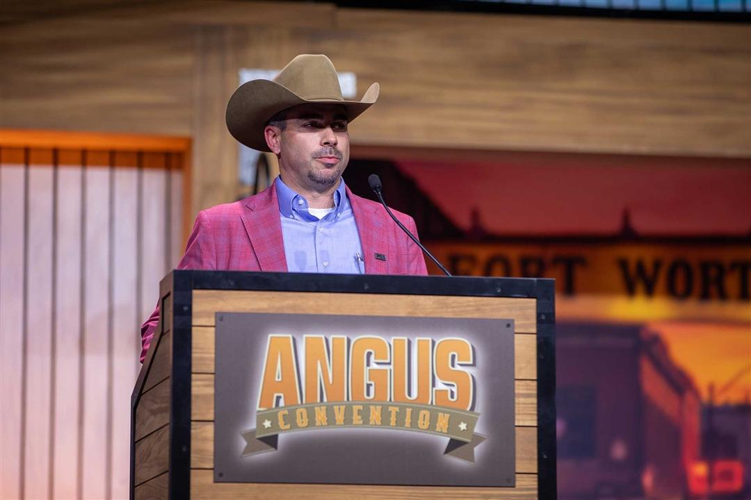 The 21 Millionth Registration from the American Angus Association Herd Book was auctioned off by Colonel Jordan Hunter and sold to STgeneticts for $19,000.00 at the 2024 Angus Convention.