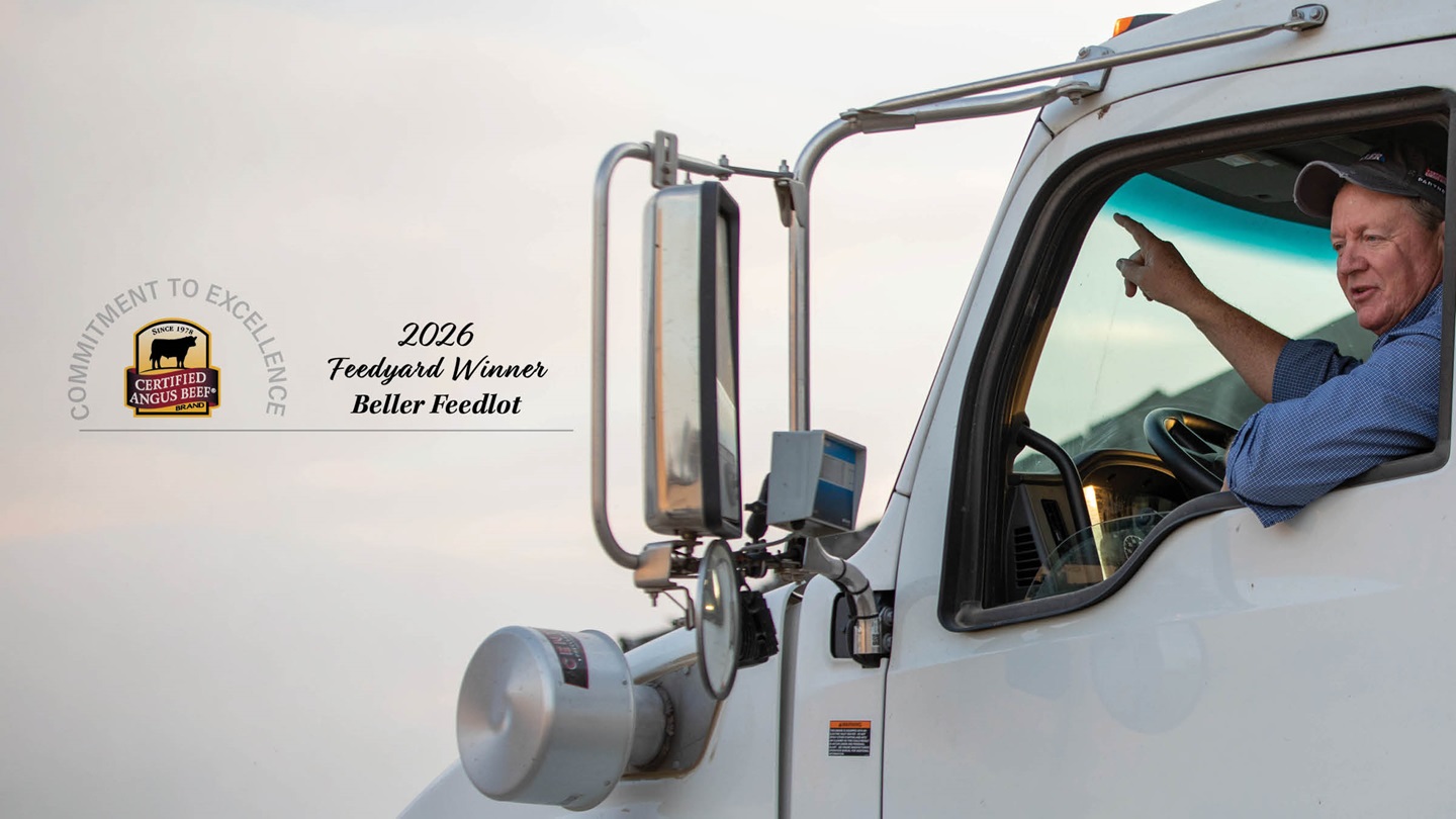 Terry’s the first one to the feedyard. He runs a feedtruck and then heads to the office to cook his team breakfast ahead of their daily morning meeting.