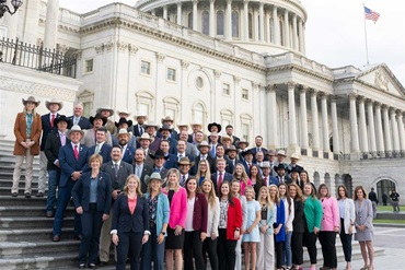 Group of attendees to the YCC conference on the steps of the U.S. Capitol.