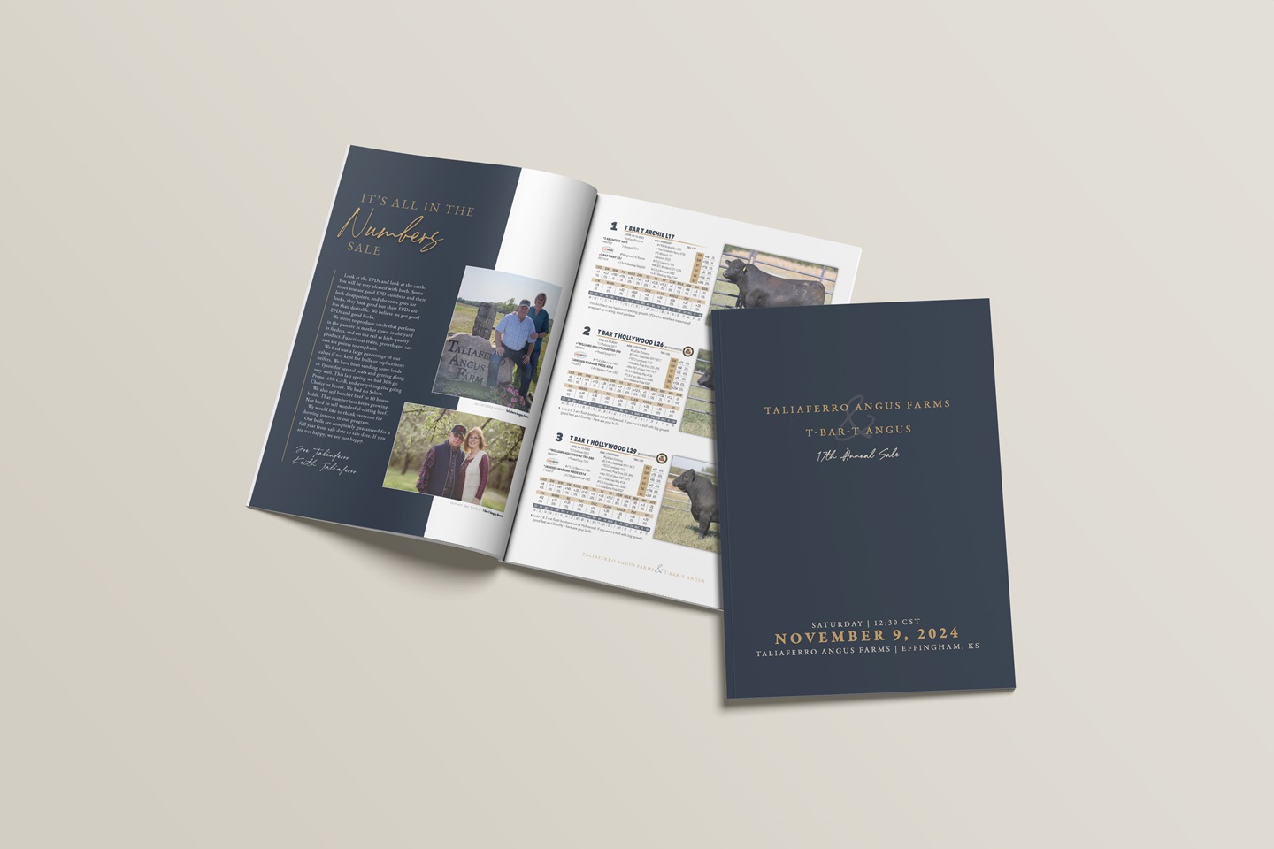 T Bar T Angus Sale Book Mockup