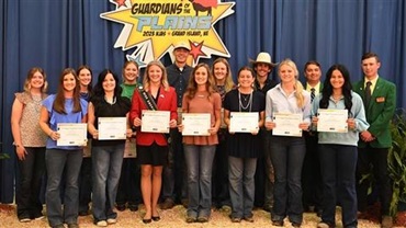 Group of kids winning scholarships