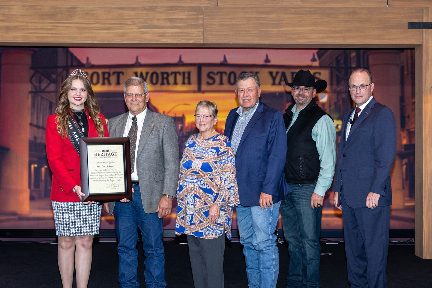 Dr. Harlan Ritchie was posthumously inducted into the Angus Heritage Foundation at the 2024 Angus Convention in November.