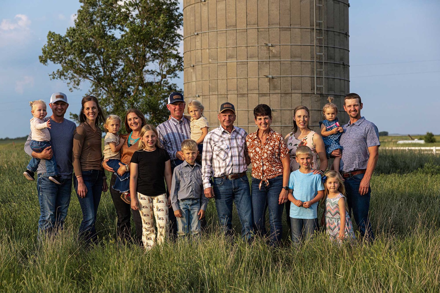 Bruner Angus: Ty (from left) and Erin Bruner with daughter, Brynlee; Ashley and Travis Bruner with daughters, Rayna (front); Josie and son, Frankie (front); Cecelia, Blaine and Kim Bruner; Rachel and Trenton Bruner with son, Landon (front), and daughters, Lena (front) and Lillian.