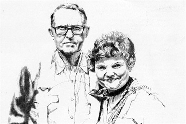 Ed and Wilma Minix illustration