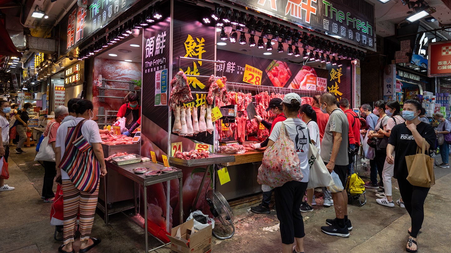 Hong Kong meat market