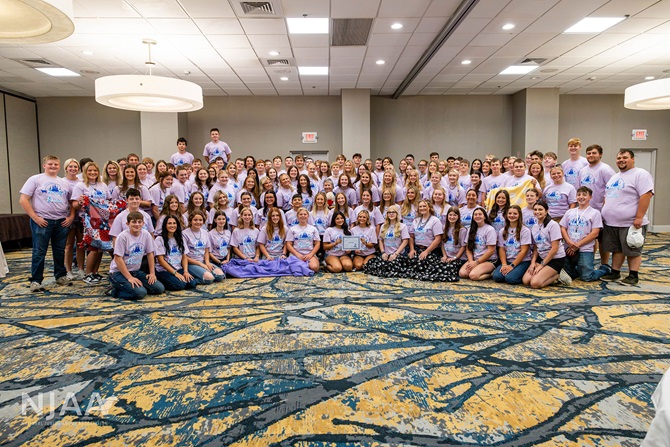 LEAD participants posing for a group photo with completed service projects.