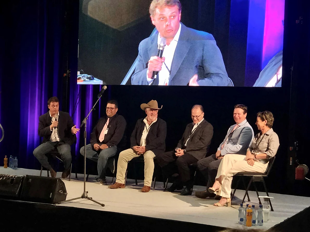 World Angus Technical Meeting conference panelists sit on stage