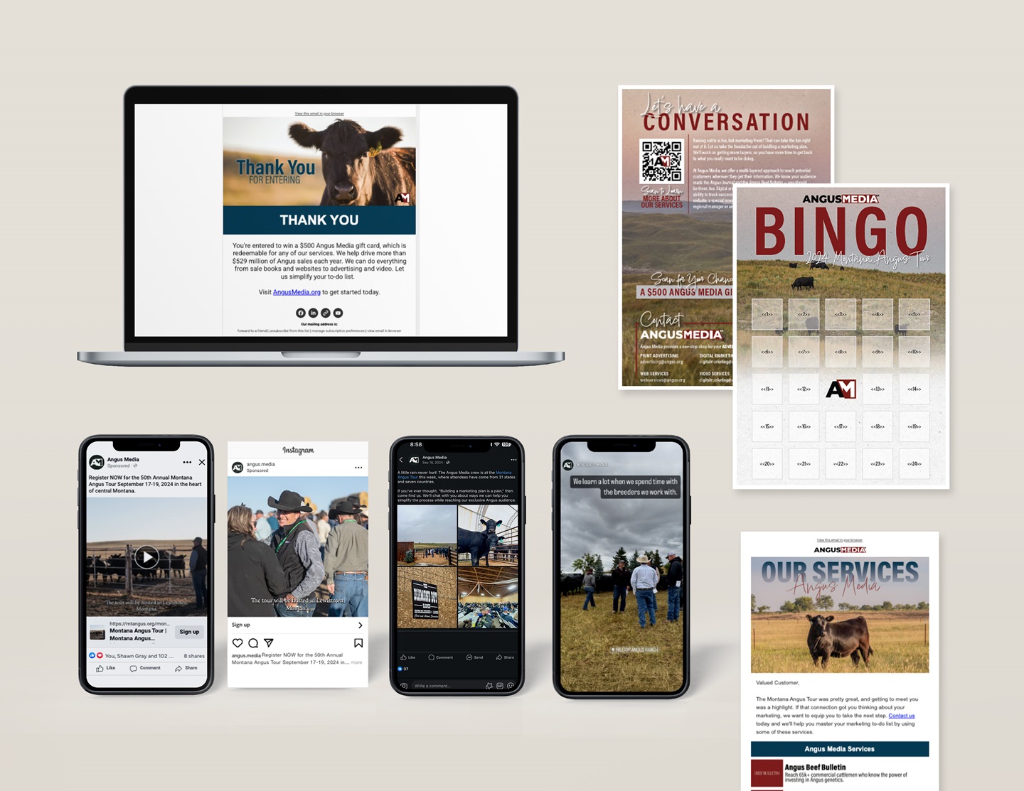 Montana Angus Tour Marketing Material Mockup