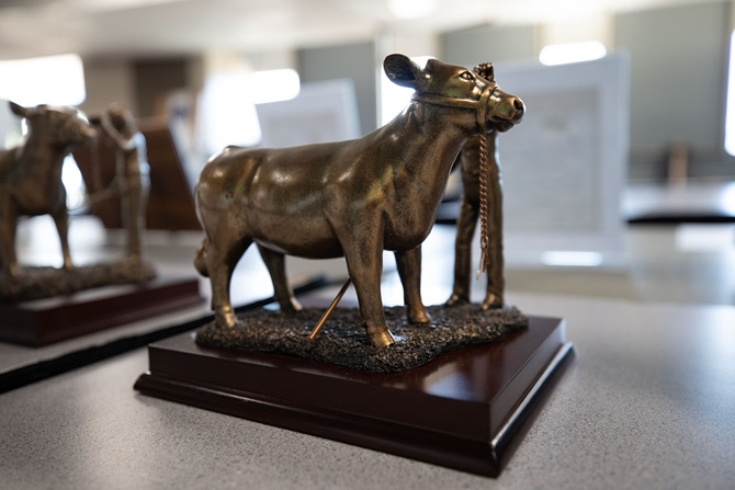 A sculpture donated to the Angus Foundation Silent Auction at the 2024 NJAS.