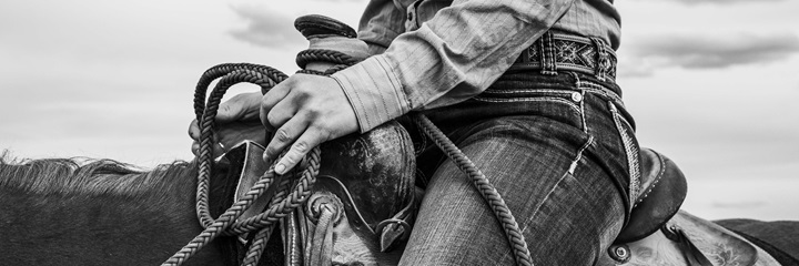 Cowboy riding a horse