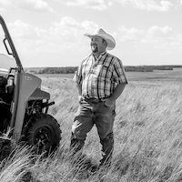 Man standing in field