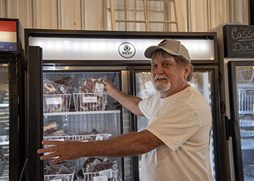 Herbie Griffin enjoys coming to the Nashville, Ga., farmers’ market to stock up on ACE Beef.