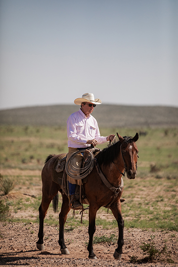 man on a horse in texas