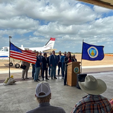U.S. Secretary of Agriculture Brooke L. Rollins this morning launched an $8.5 million sterile New World screwworm (NWS) fly dispersal facility in South Texas.