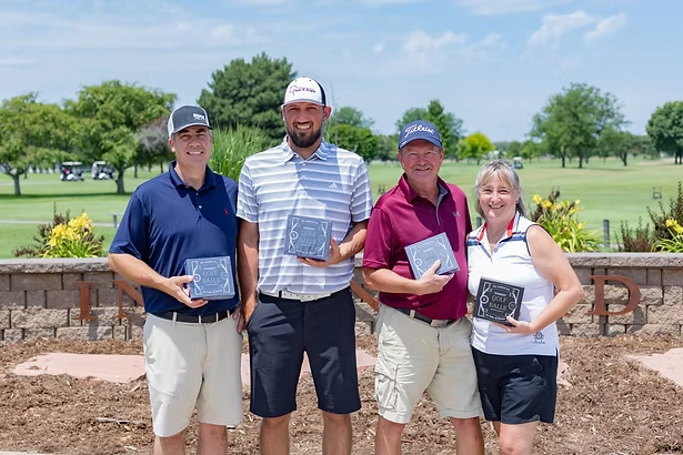 Pictured from left are Brad Peterson of Whitesboro, Texas; Justin Kuhn of Manchester, Tenn.; Grady Fails of Collinsville, Texas; and Sherrie Fails of Collinsville, Texas.