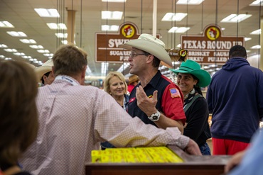 Randy Pauly of Buc-ees at the Angus Convention Beef Blitz event.