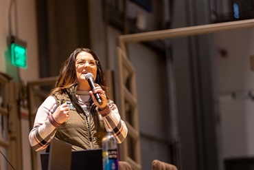 Kara Lee, director of producer engagement at Certified Angus Beef , presents “Marbling, Feed and Fertility,” a discussion surrounding both maternal and carcass traits.     