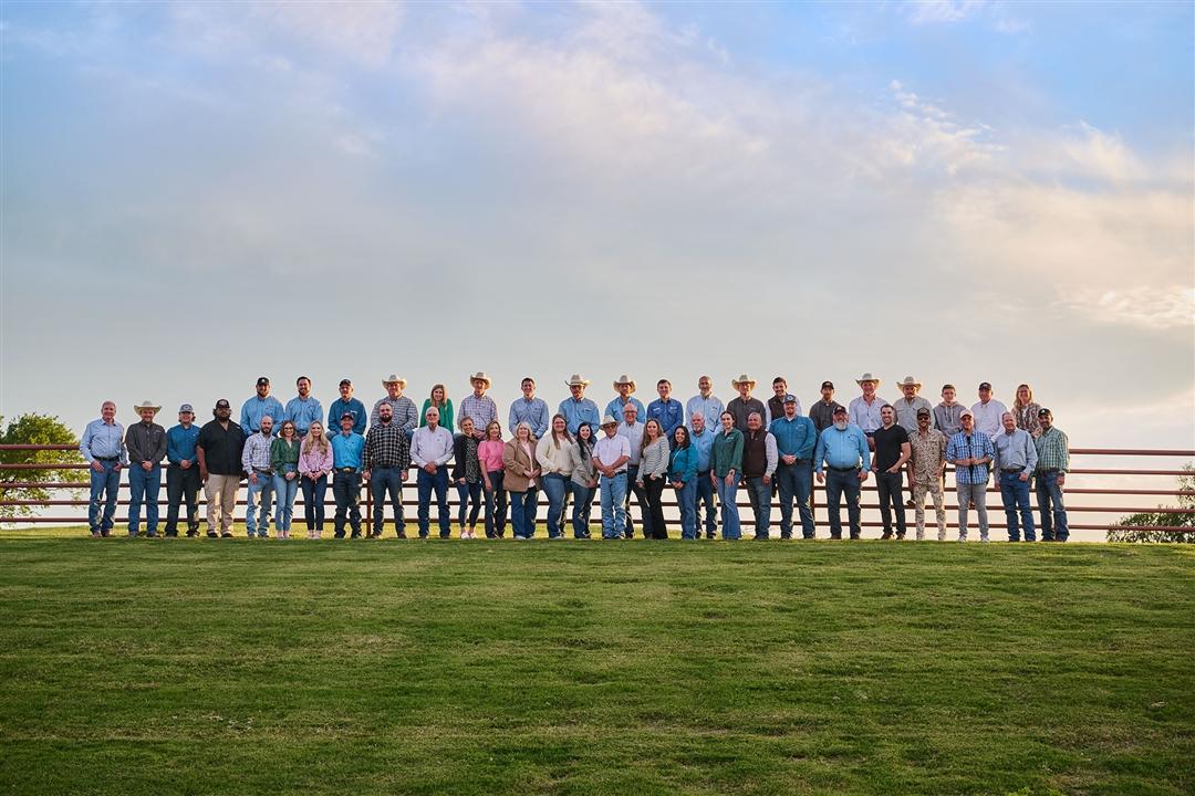 Bob and Dana McClaren, 44 Farms of Cameron, Texas, were recognized as 2025 Honorary Angus Foundation Inductees at the 2025 National Junior Angus Show in Tulsa, Olka. Pictured is the 44 Farms family and staff.