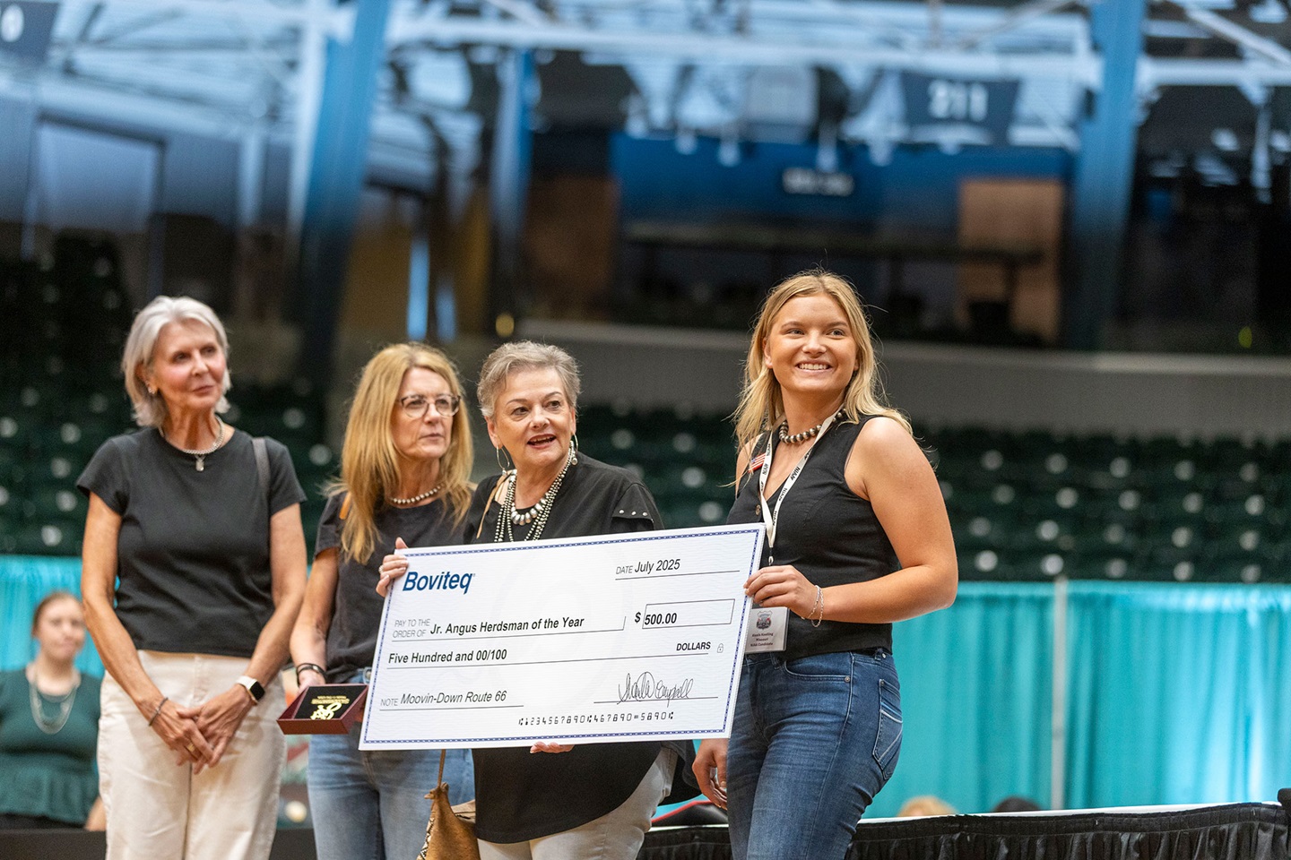 Voted on by her peers, Alexis Koelling, of Bowling Green, Missouri, was selected as the 2025 Junior Herdsman of the Year, during the 2025 National Junior Angus Show in Tulsa, Oklahoma.