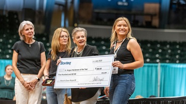 Voted on by her peers, Alexis Koelling, of Bowling Green, Missouri, was selected as the 2025 Junior Herdsman of the Year, during the 2025 National Junior Angus Show in Tulsa, Oklahoma.  