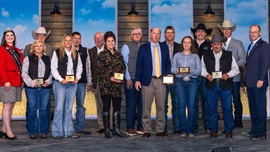 2025 Data Driven Herd Gold recipients presented with program plaques during the Angus Convention Awards Dinner in Kansas City, Missouri, on November 1. 