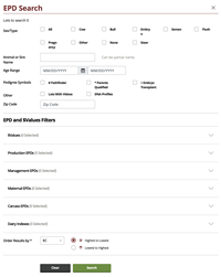 Pasture to Publish EPD search