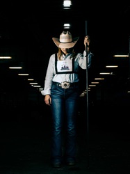 Young girl ready for a show